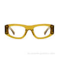 Lentes de rectángulo gruesos más nuevos modernos lentes de acetato de acetato marcos ópticos gafas